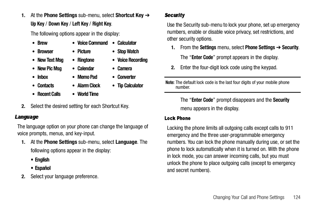 Sharp R520_CJ16_MM_111009_F4 user manual Language, Security 