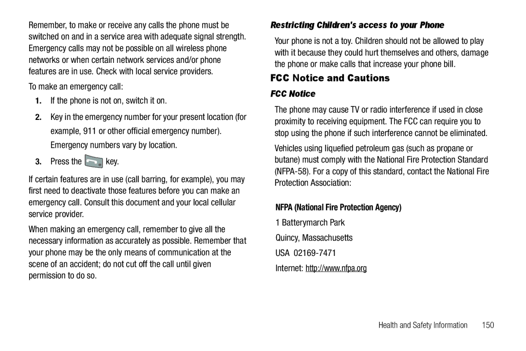 Sharp R520_CJ16_MM_111009_F4 user manual FCC Notice and Cautions, Restricting Childrens access to your Phone 