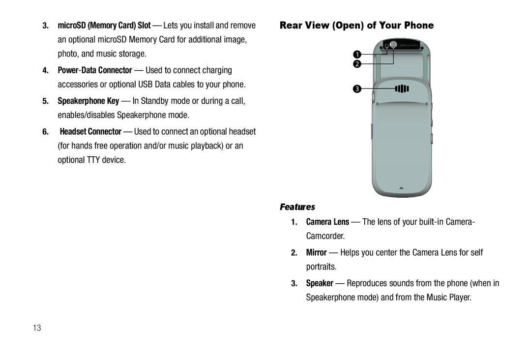 Sharp R520_CJ16_MM_111009_F4 user manual Rear View Open of Your Phone 