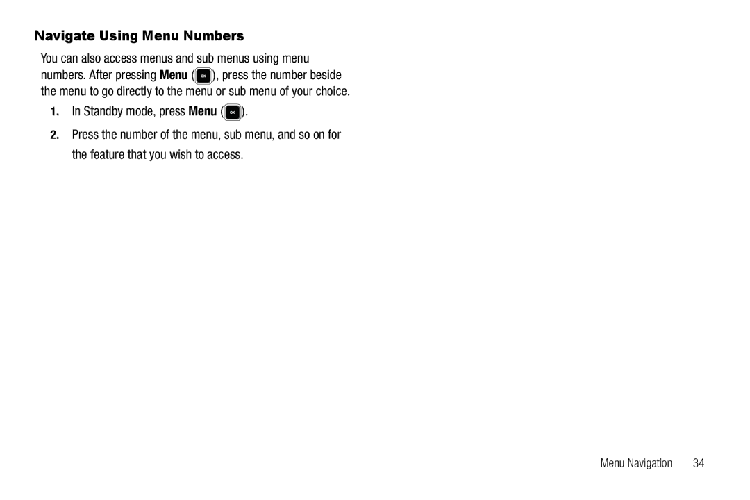 Sharp R520_CJ16_MM_111009_F4 user manual Navigate Using Menu Numbers, Standby mode, press Menu 