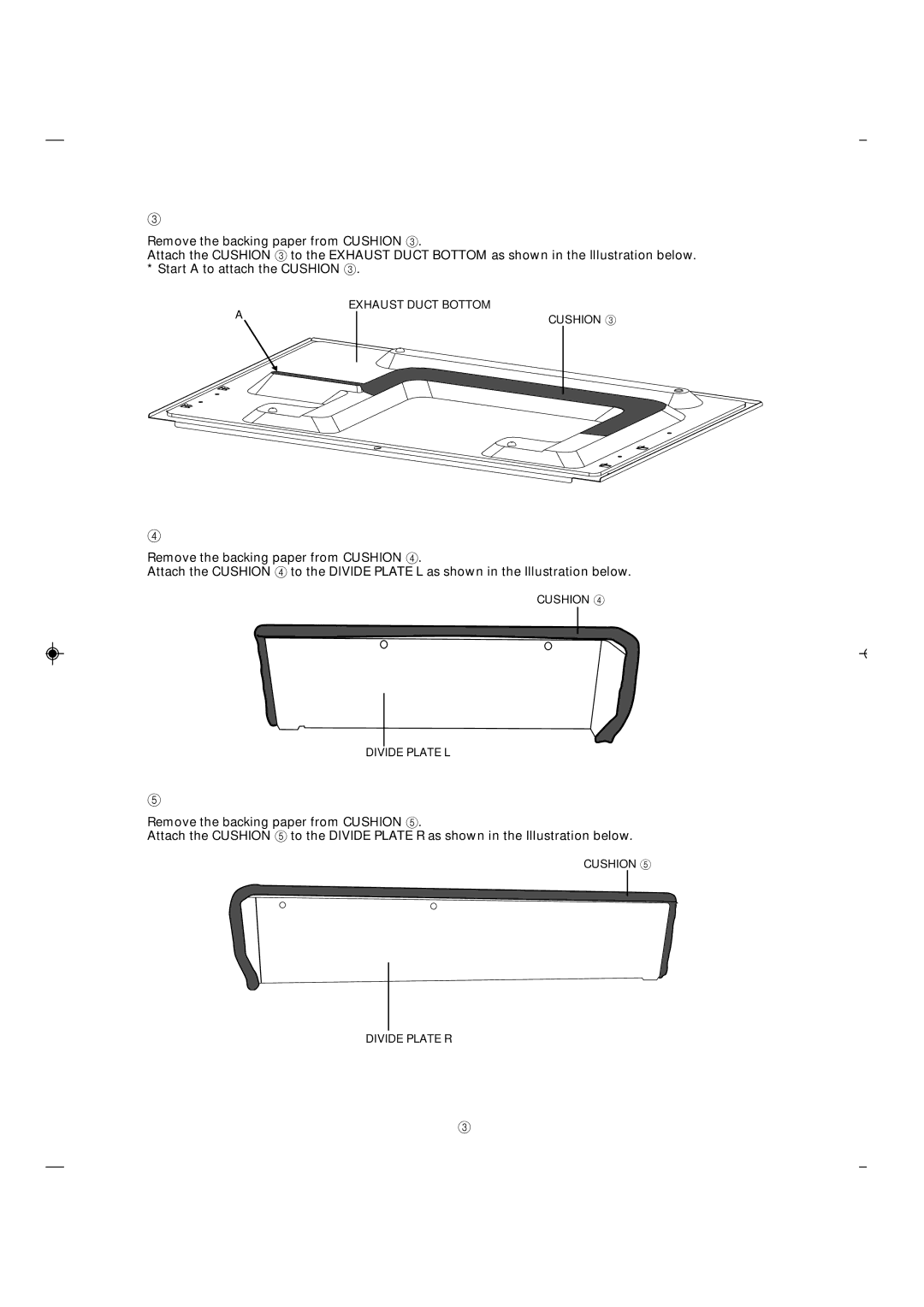 Sharp RK-12S30 installation instructions Exhaust Duct Bottom, Divide Plate L, Divide Plate R 