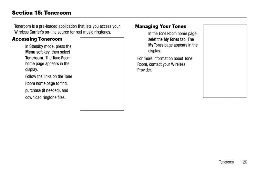 Sharp SCH-R850 user manual Accessing Toneroom, Managing Your Tones 