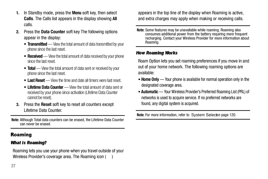 Sharp SCH-R850 user manual What is Roaming?, How Roaming Works 