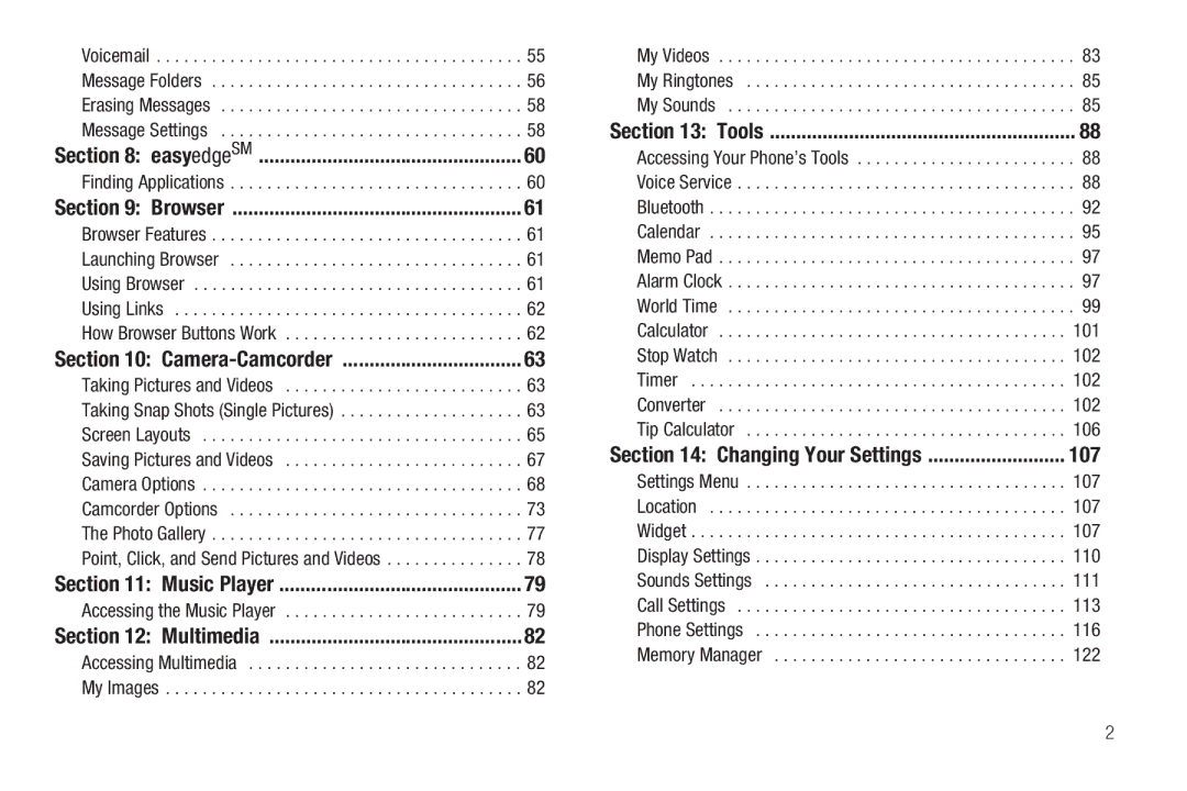 Sharp SCH-R850 user manual 107, Camera-Camcorder 