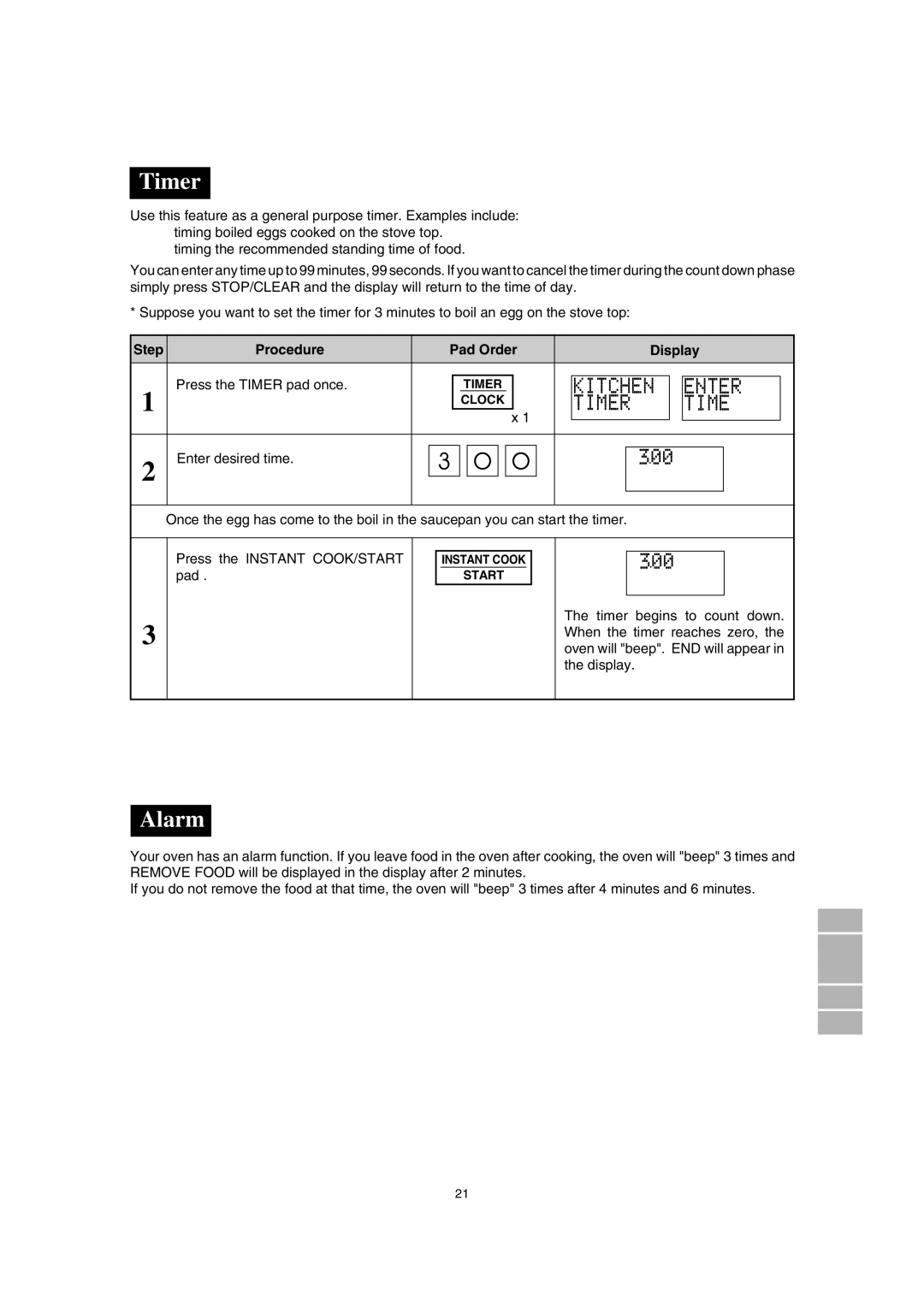 Sharp A40267, SCR/SCRNZ, R-380H manual Timer, Alarm, T C H E N T E R, M E R 