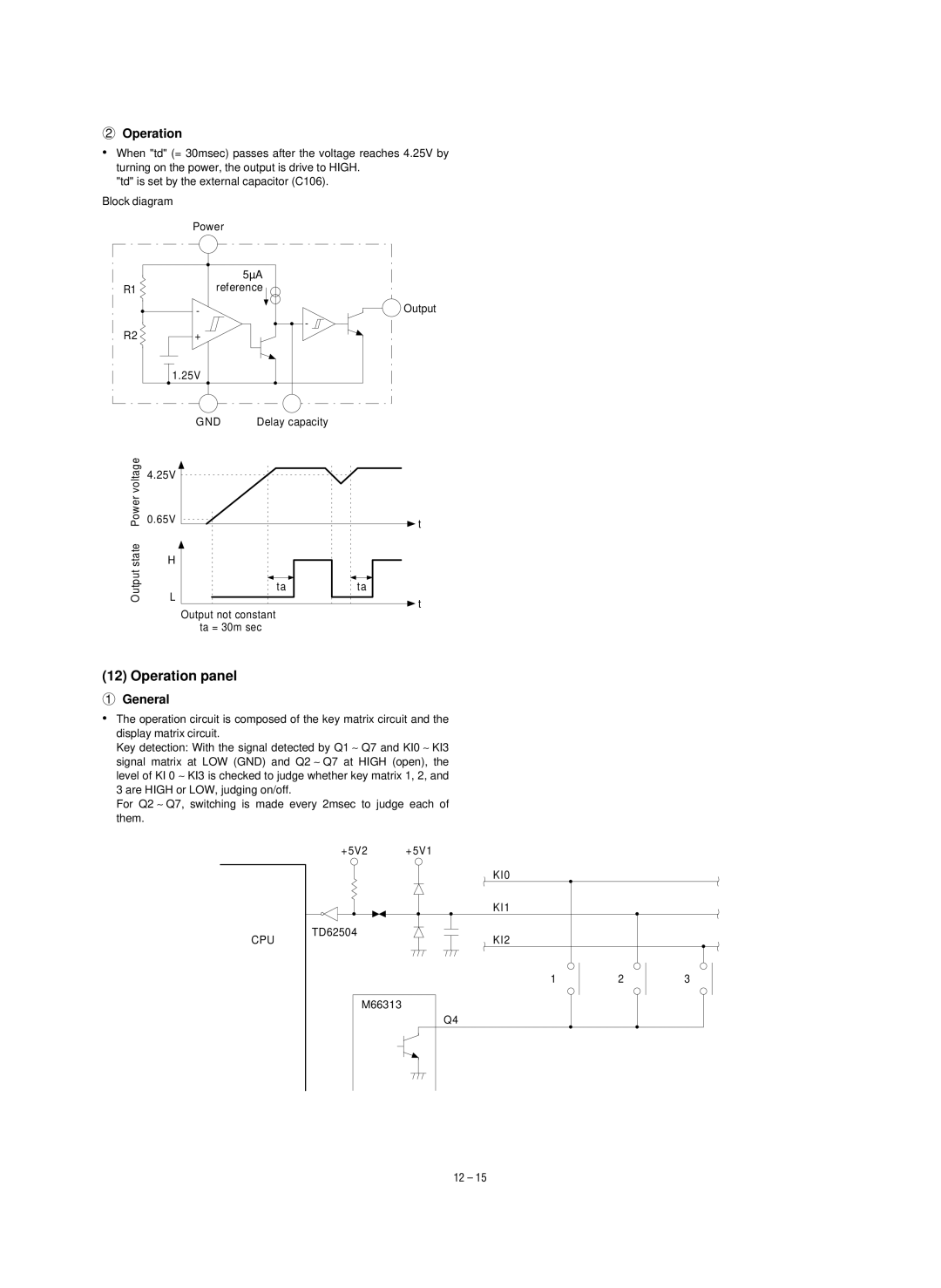 Sharp SF-1120, SF-1020 service manual Operation panel, KI0 KI1, KI2 CPU 