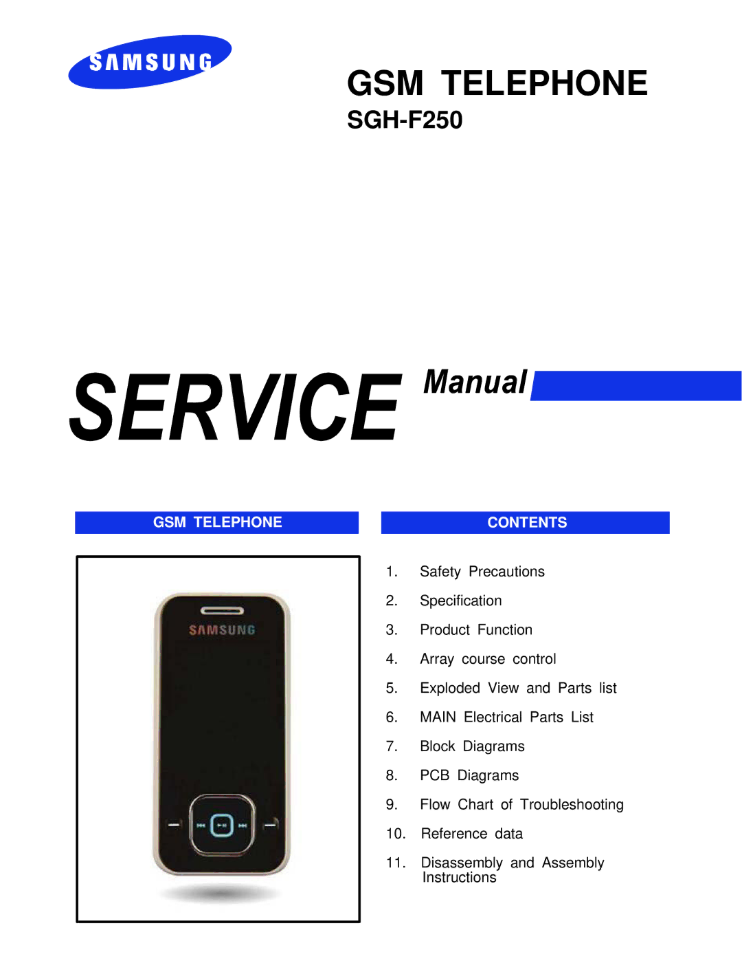 Sharp SGH-F250 manual GSM Telephone 