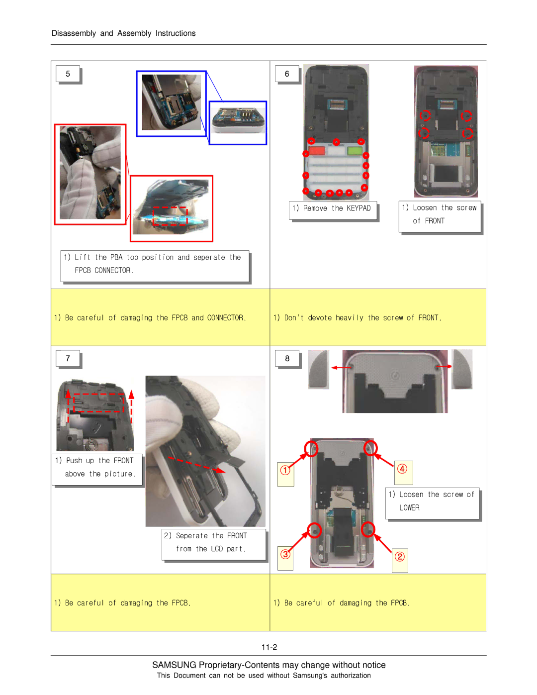 Sharp SGH-F250 manual Fpcb Connector 