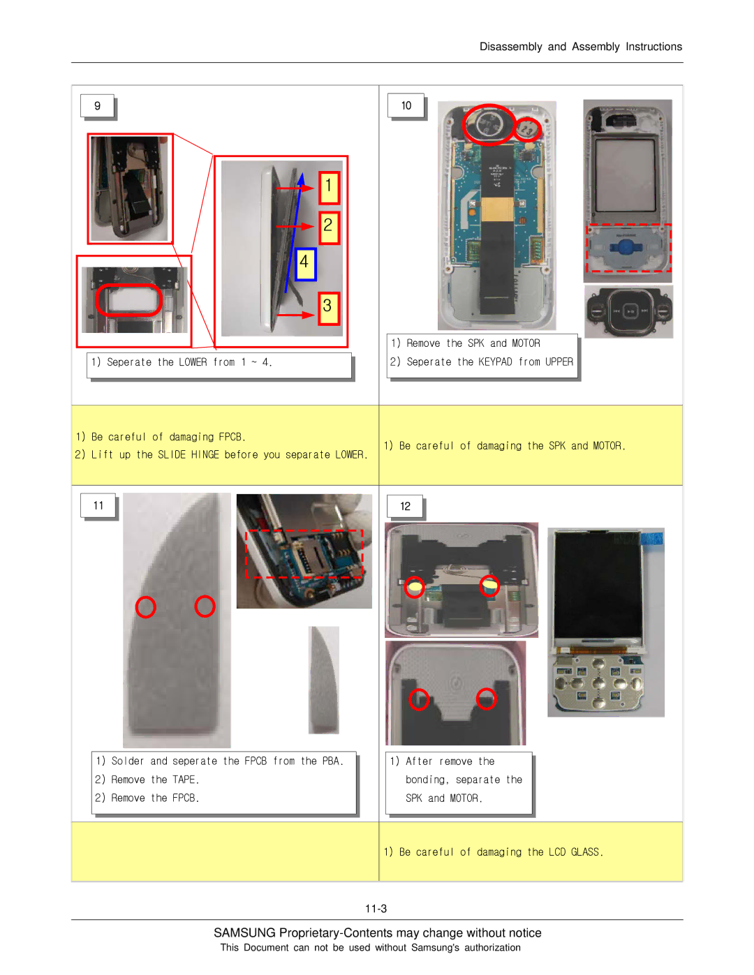 Sharp SGH-F250 manual Samsung Proprietary-Contents may change without notice 