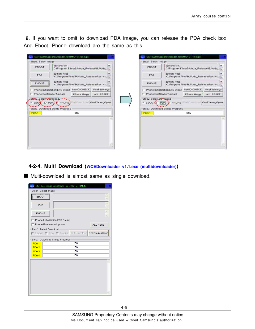 Sharp SGH-I600 manual Multi-download is almost same as single download 