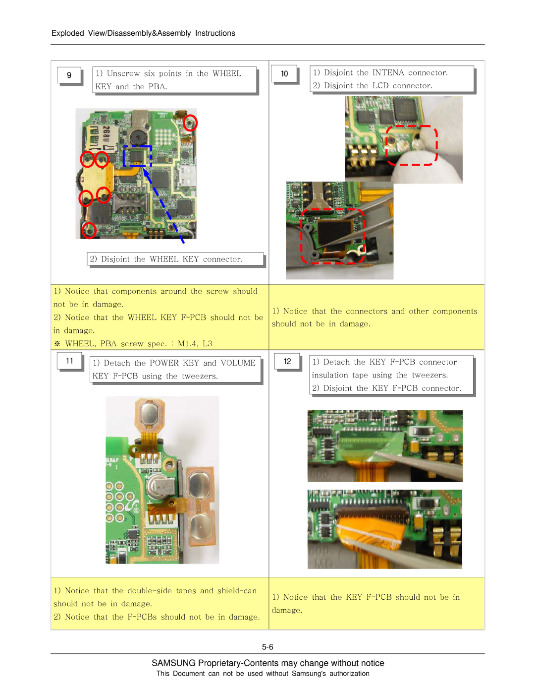 Sharp SGH-I600 manual Samsung Proprietary-Contents may change without notice 