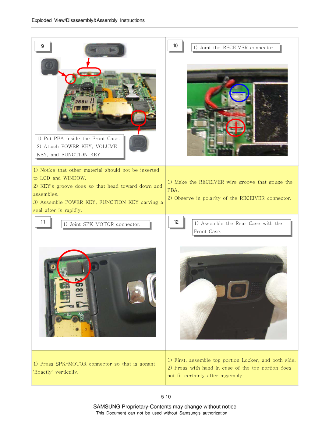 Sharp SGH-I600 manual Joint the Receiver connector 