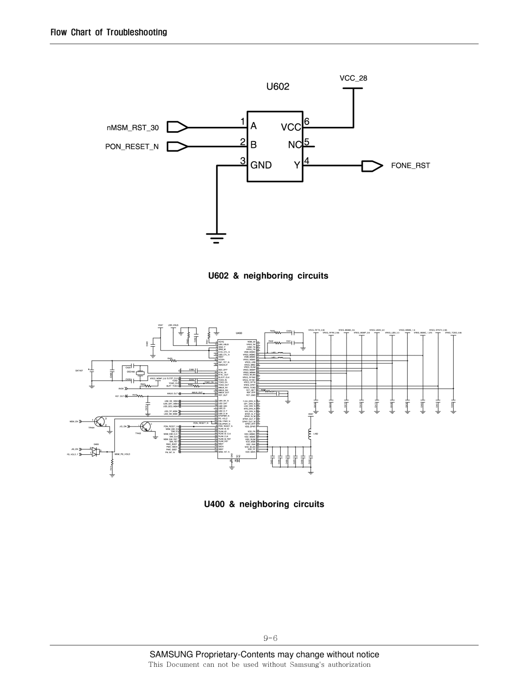 Sharp SGH-I600 manual U602 & neighboring circuits U400 & neighboring circuits 