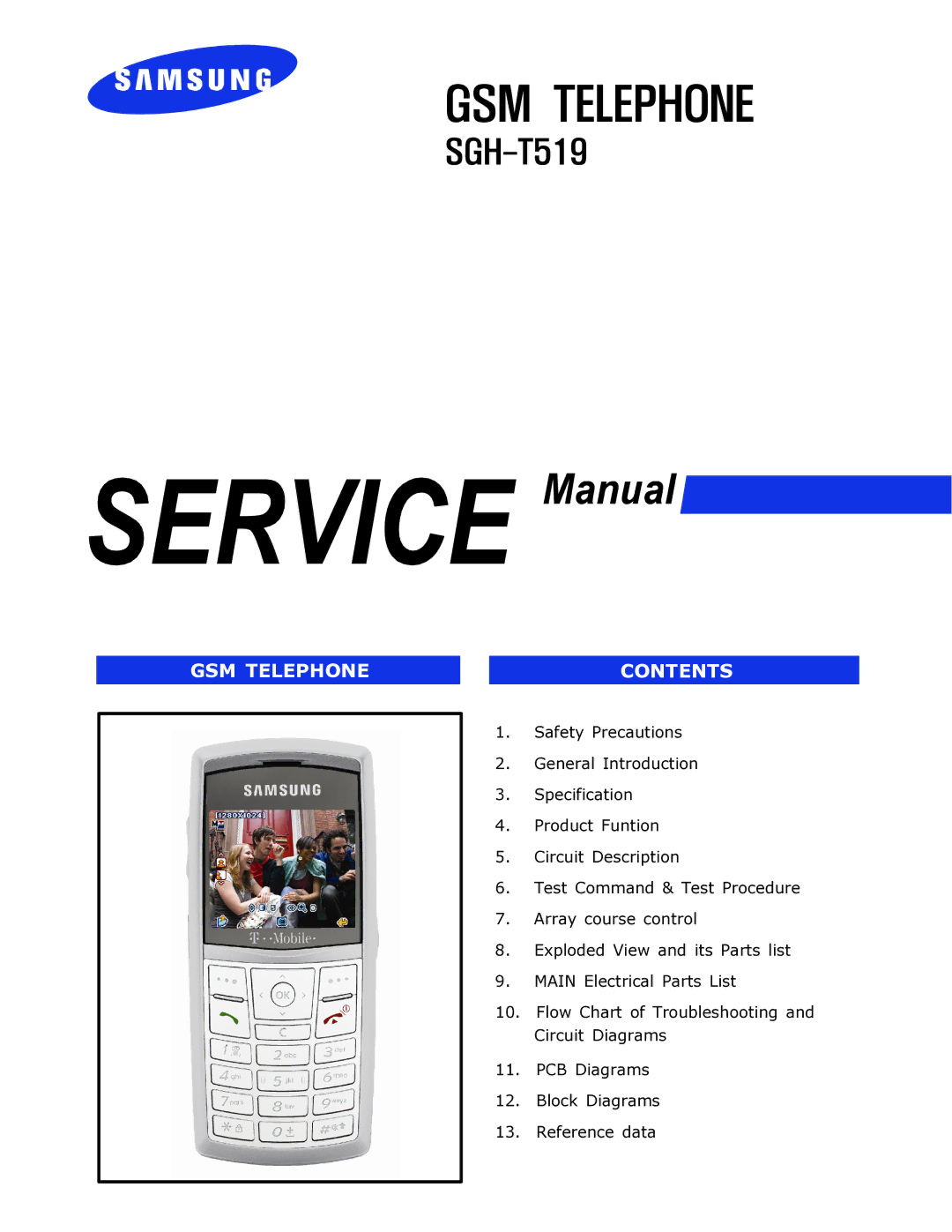 Sharp SGH-T519 manual GSM Telephone 