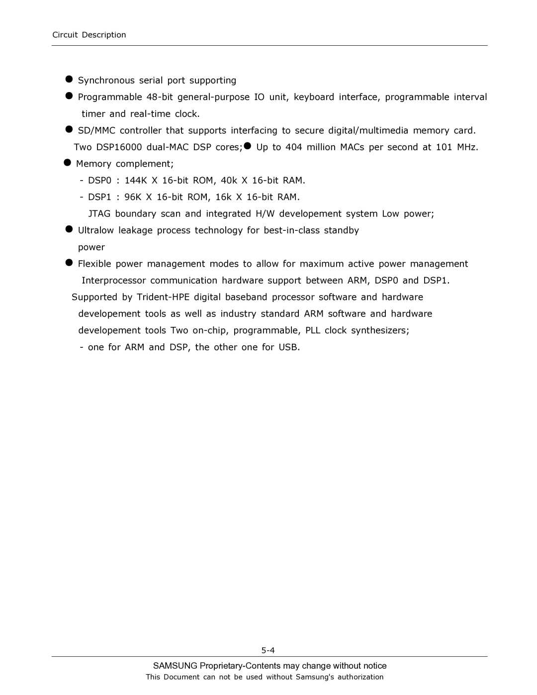 Sharp SGH-T519 manual Samsung Proprietary-Contents may change without notice 