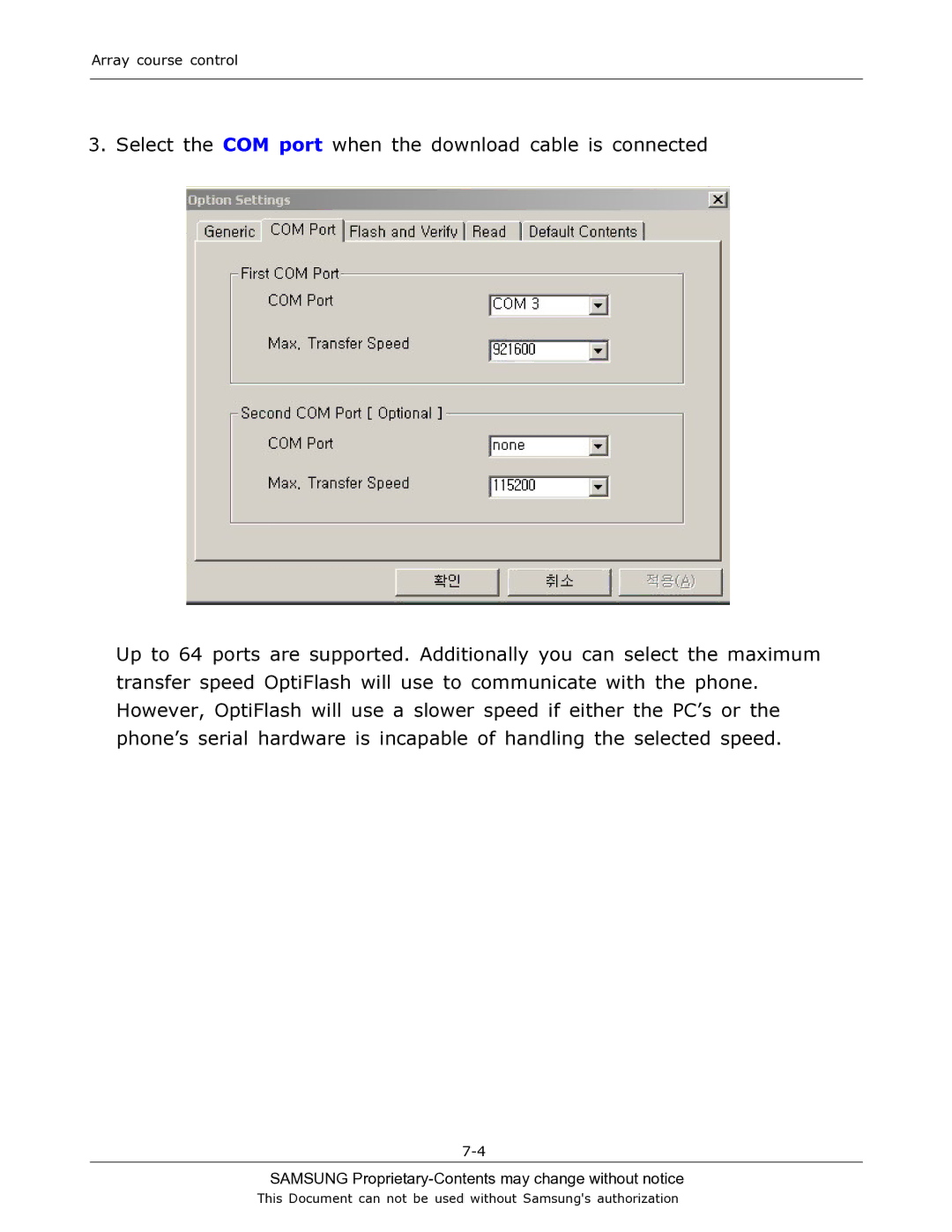 Sharp SGH-T519 manual Samsung Proprietary-Contents may change without notice 