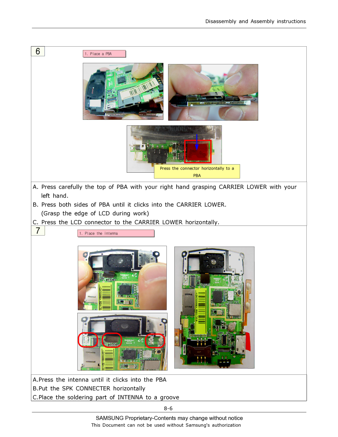 Sharp SGH-T519 manual Pba 