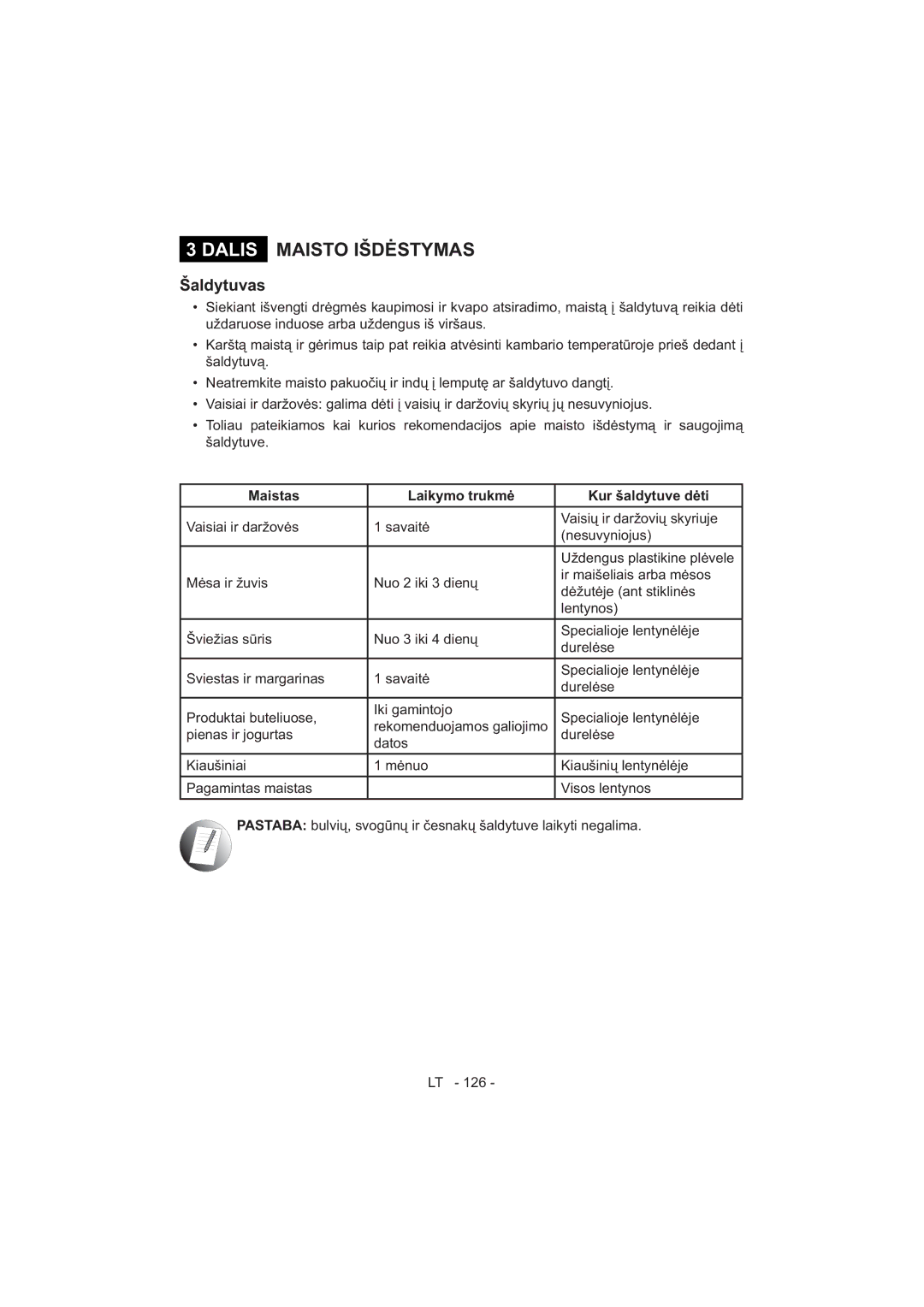 Sharp SJ-F320V operation manual Pastaba 