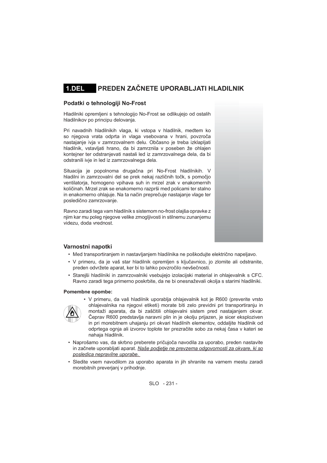 Sharp SJ-F320V operation manual Del 