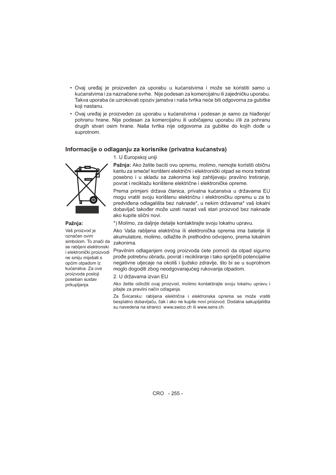 Sharp SJ-F320V operation manual Zakonima 