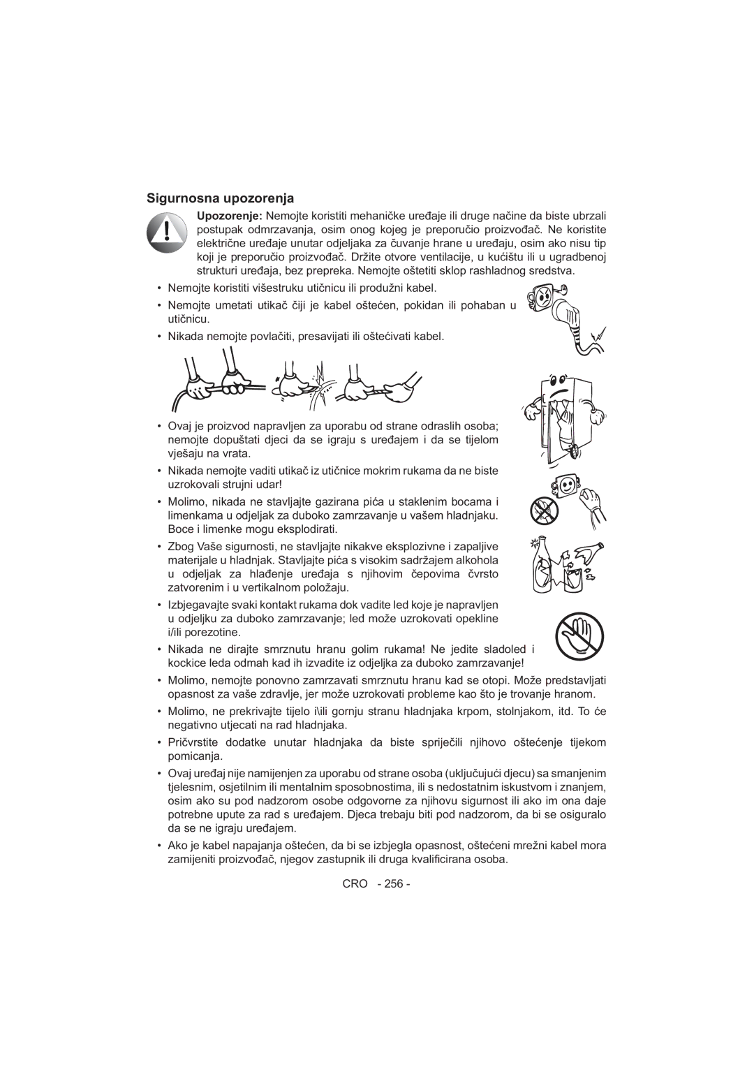 Sharp SJ-F320V operation manual Cro 