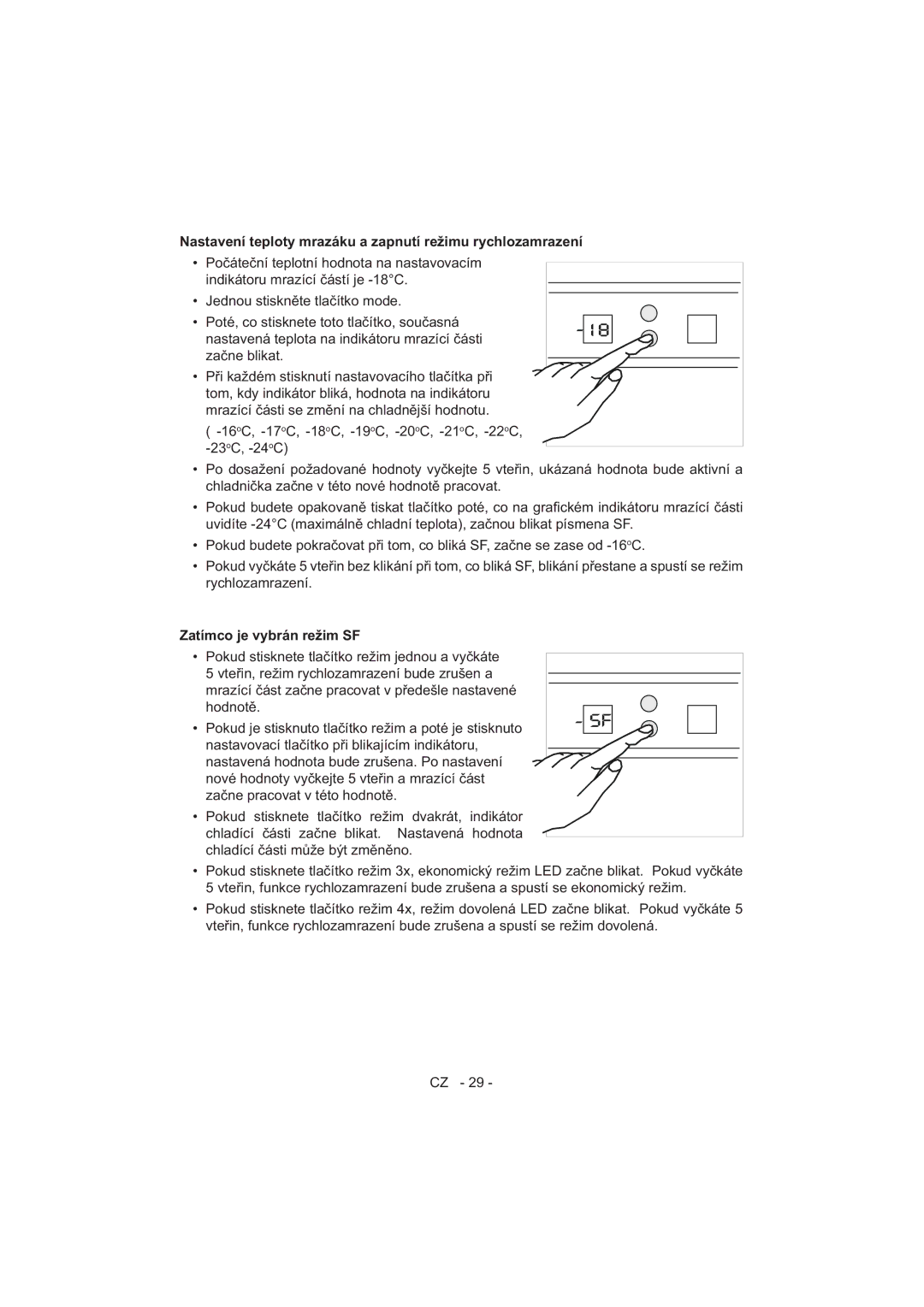 Sharp SJ-F320V operation manual 23o oC 