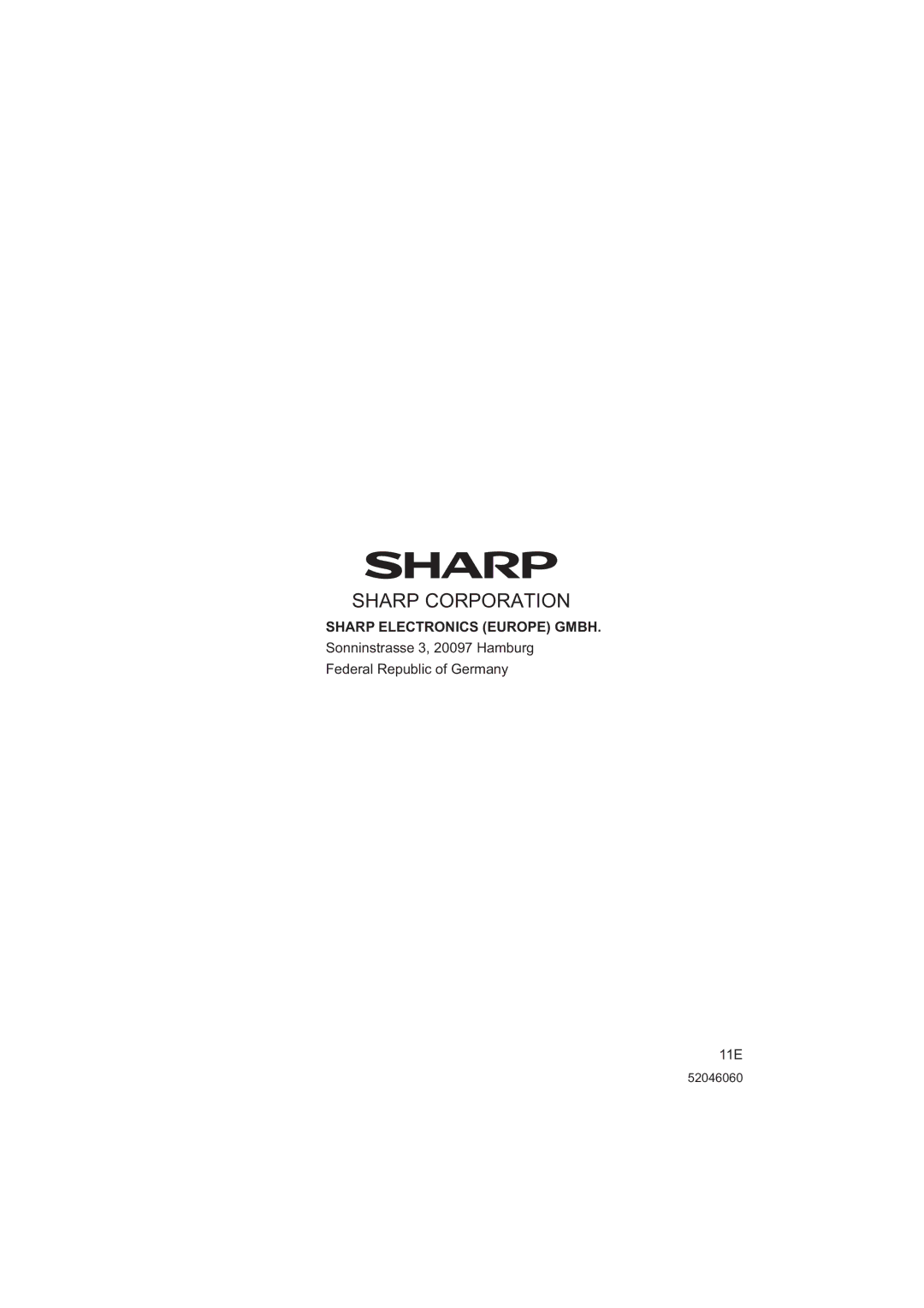 Sharp SJ-F320V operation manual Sharp Corporation 