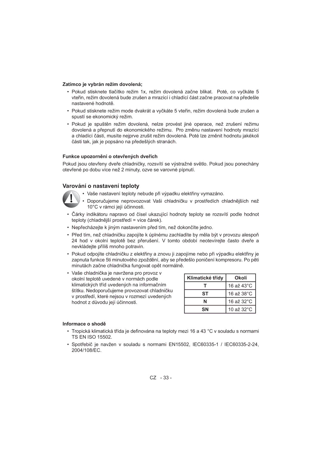 Sharp SJ-F320V operation manual Okolí 