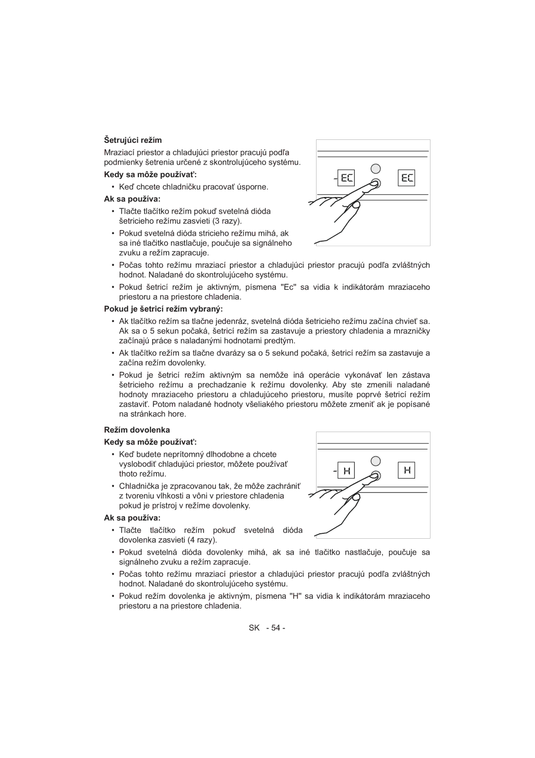 Sharp SJ-F320V operation manual Priestoru a na priestore chladenia 