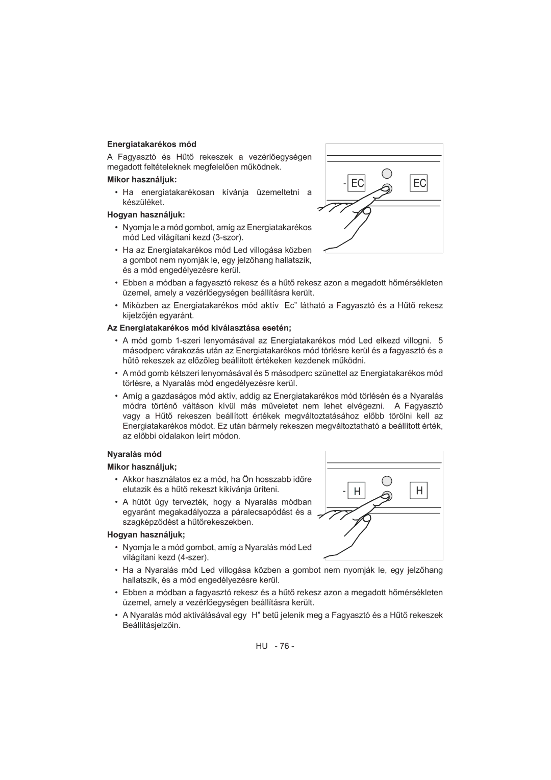 Sharp SJ-F320V operation manual Egyaránt megakadályozza a páralecsapódást és a 