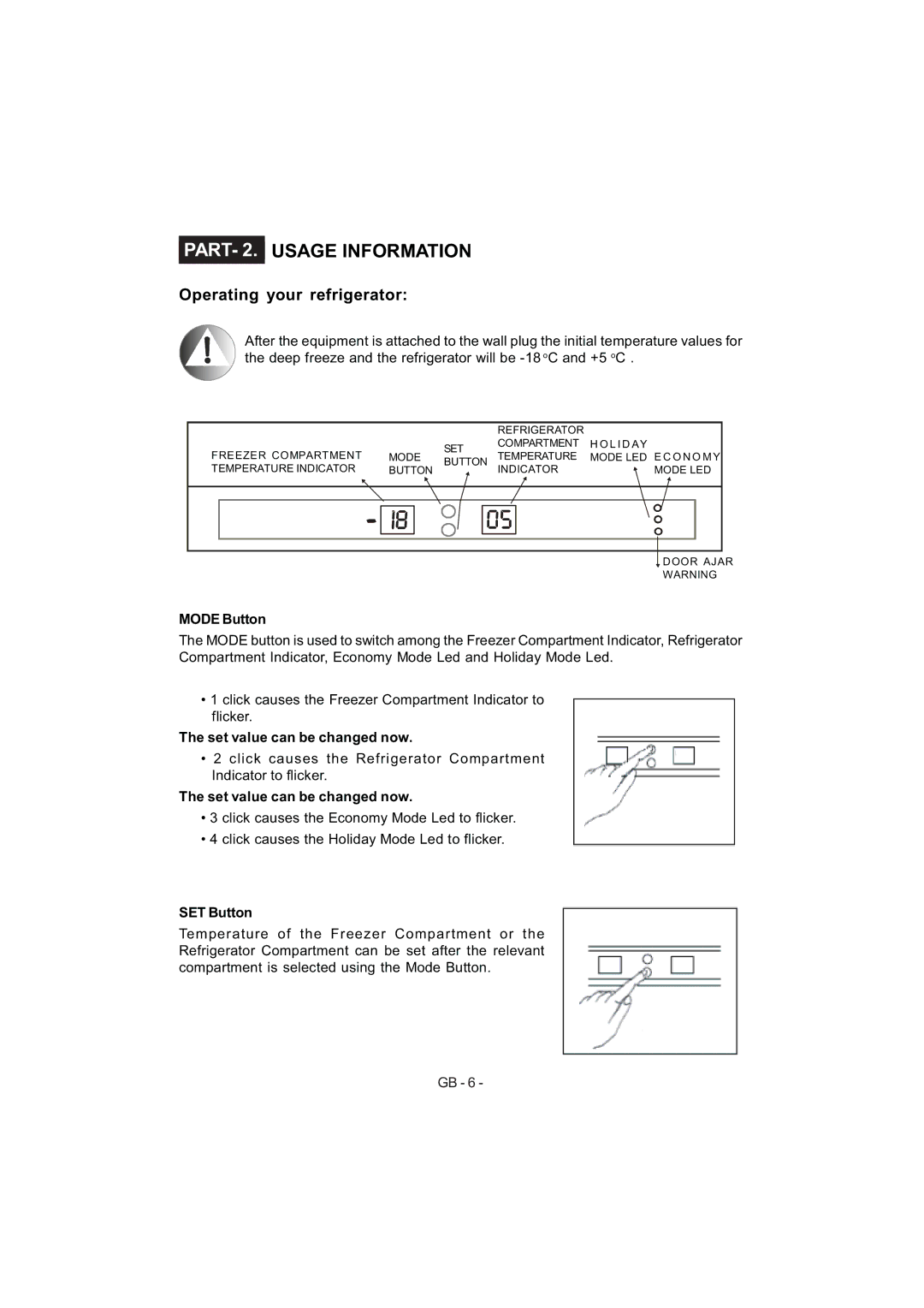 Sharp SJ-F320V operation manual PART- 2. Usage Information 