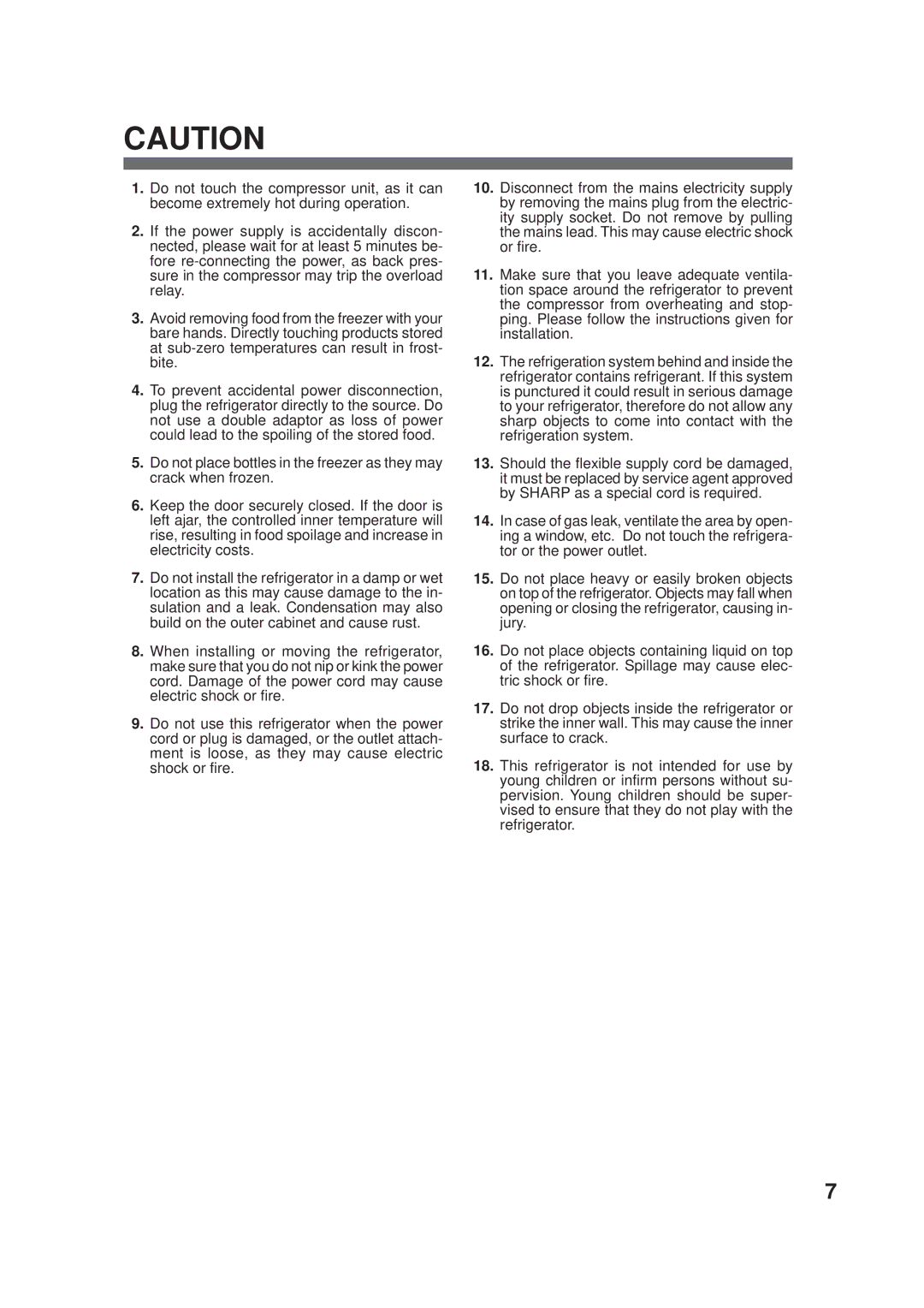 Sharp SJP560M, SJP600M, SJ600-M, SJ560M, SJP520M operation manual 