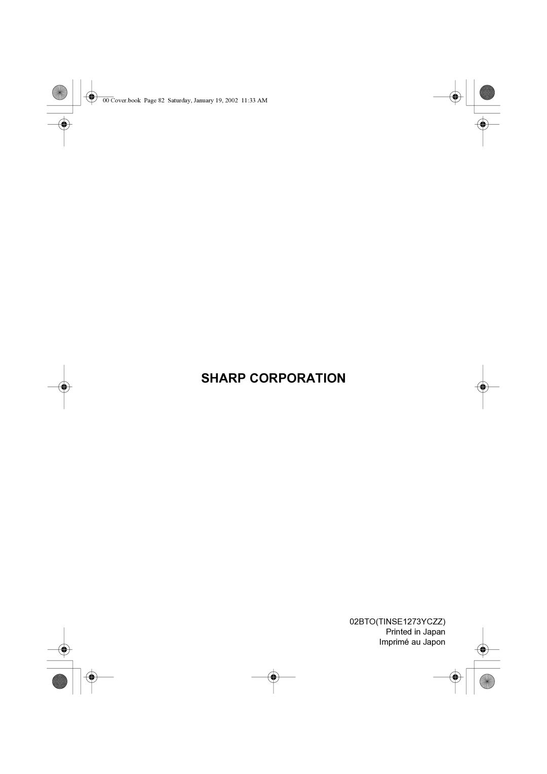 Sharp SL-5500 manual Sharp Corporation 