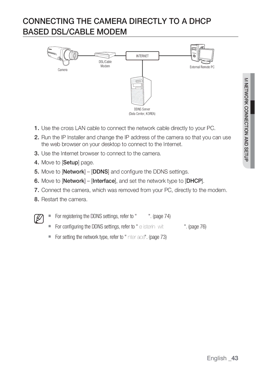 Sharp SND-5080 user manual  For setting the network type, refer to Interface 