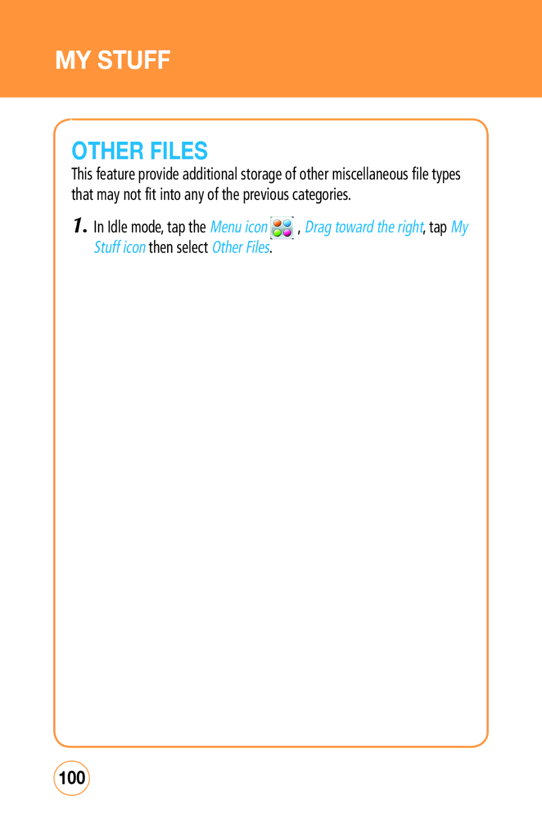 Sharp STX-2 manual Other Files, 100 