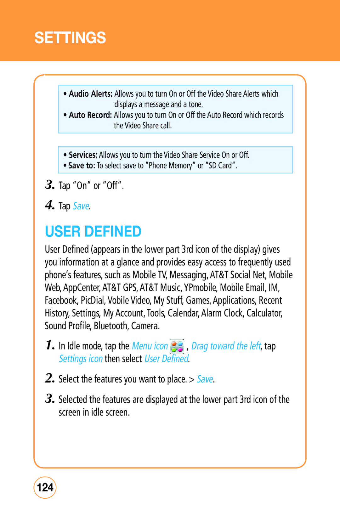 Sharp STX-2 manual User Defined, 124 