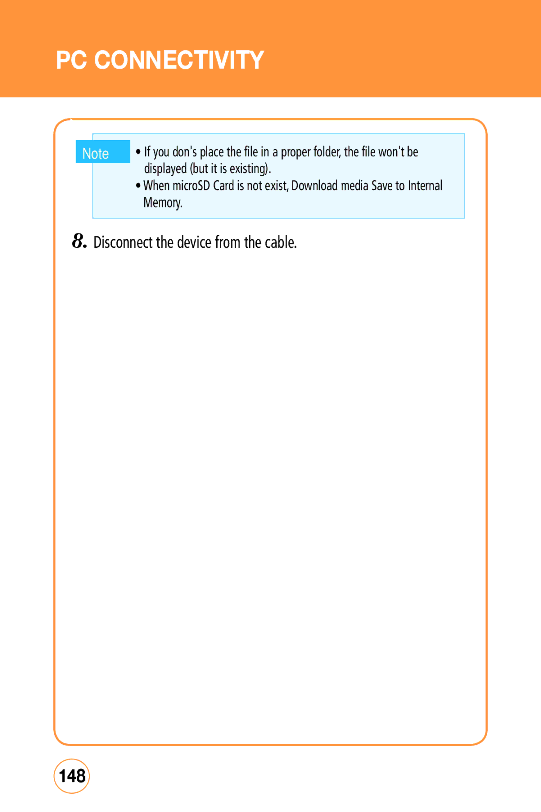 Sharp STX-2 manual 148, Disconnect the device from the cable 