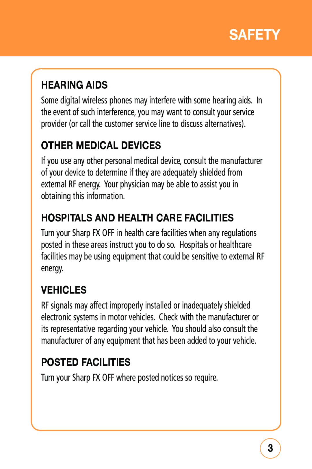 Sharp STX-2 manual Hearing Aids 