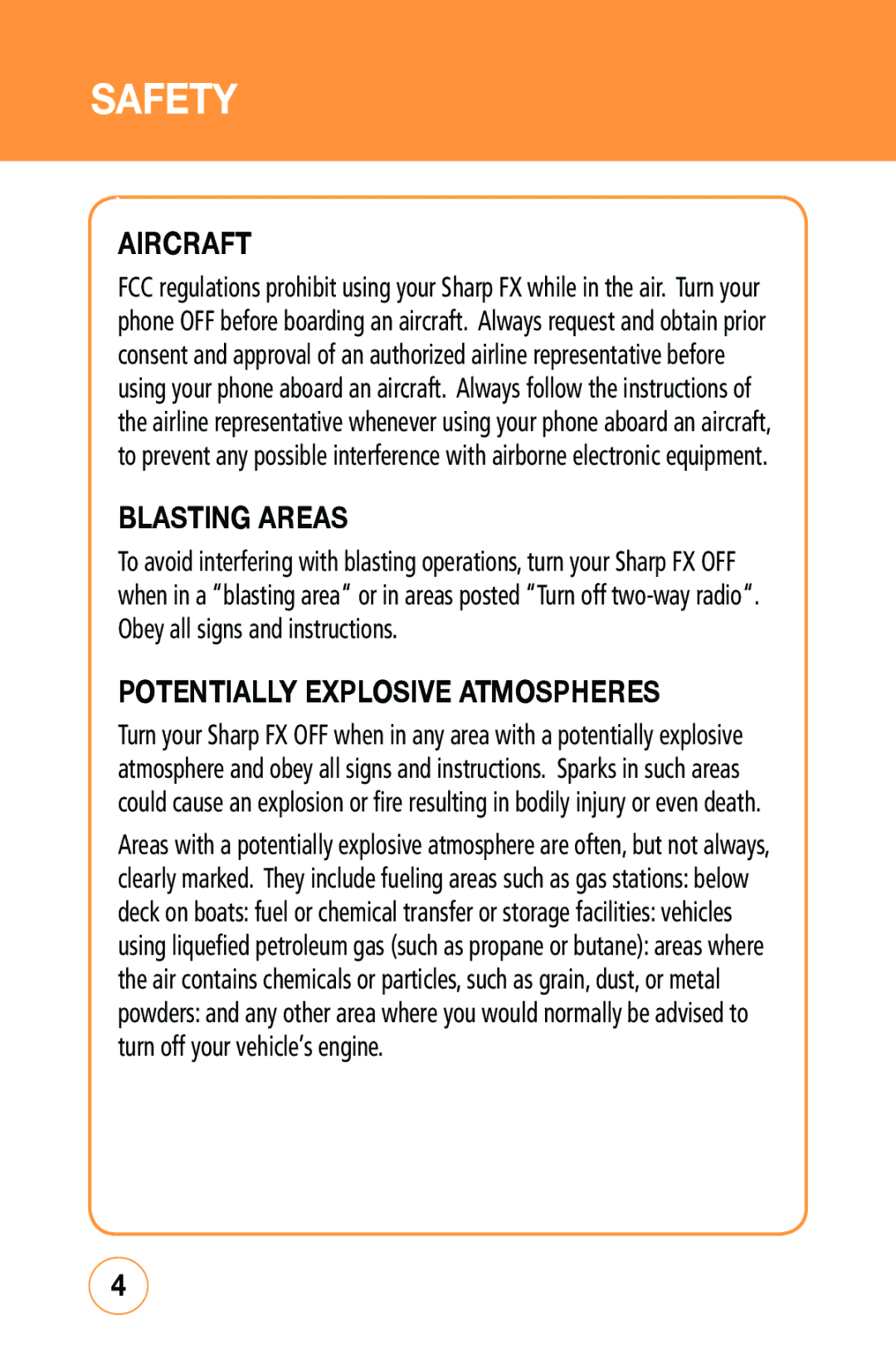 Sharp STX-2 manual Aircraft 