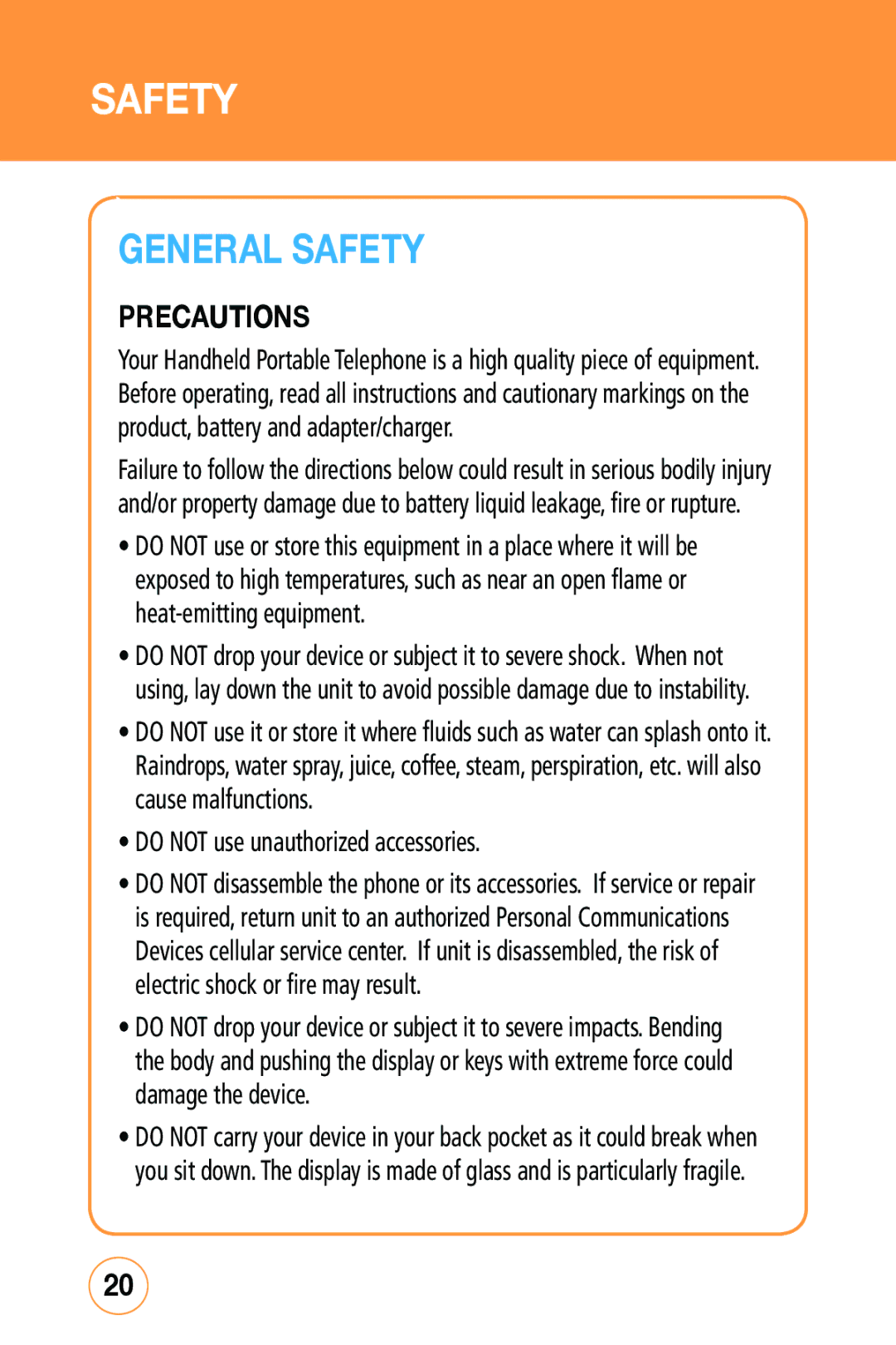 Sharp STX-2 manual General Safety 