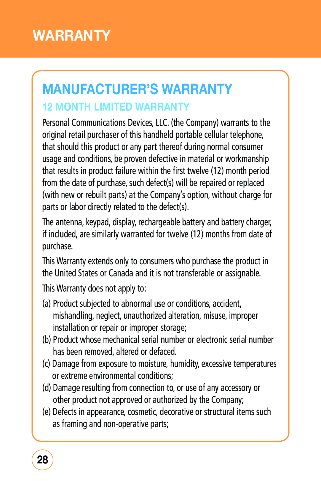 Sharp STX-2 manual MANUFACTURER’S Warranty 