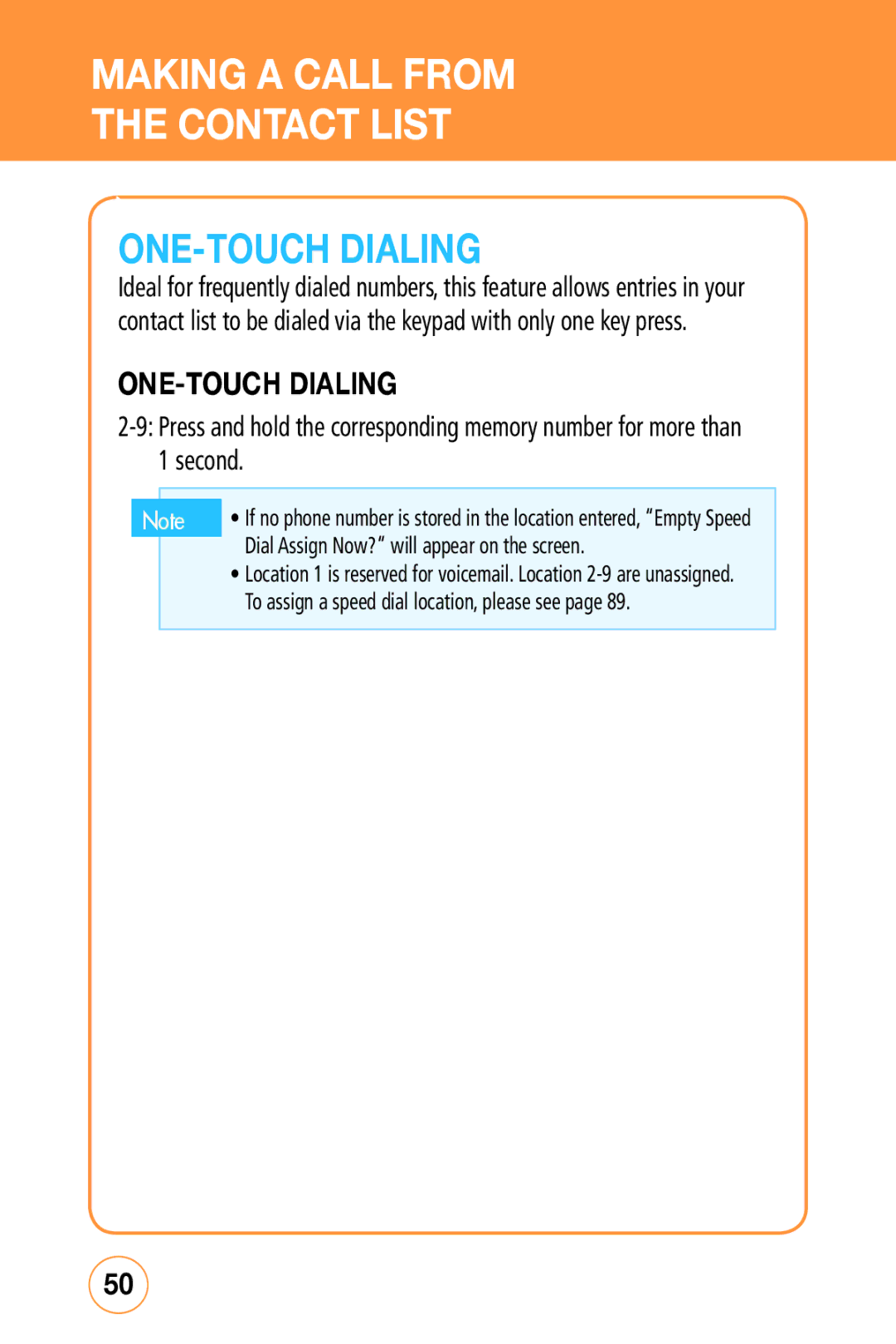 Sharp STX-2 manual Making a Call from Contact List, ONE-TOUCH Dialing 