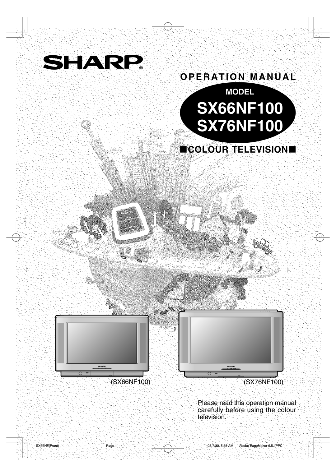 Sharp operation manual SX66NF100 SX76NF100 