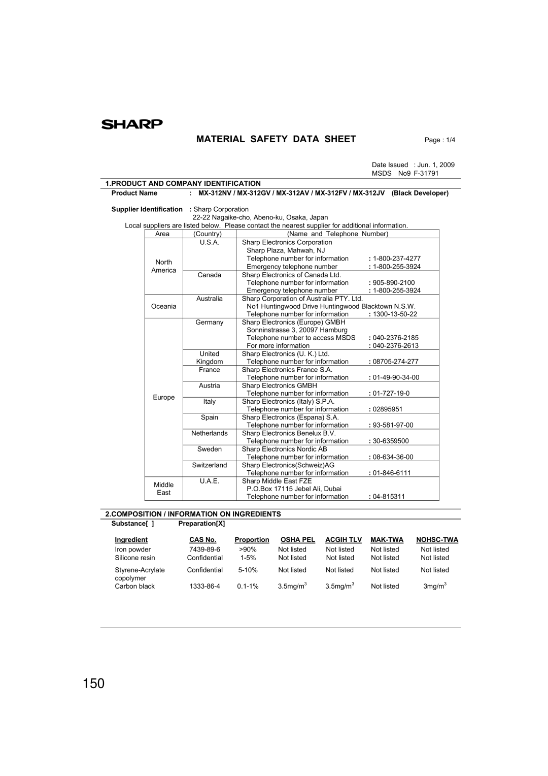 Sharp TINSE2026QSZZ operation manual 150, Sharp Corporation Nagaike-cho, Abeno-ku, Osaka, Japan 