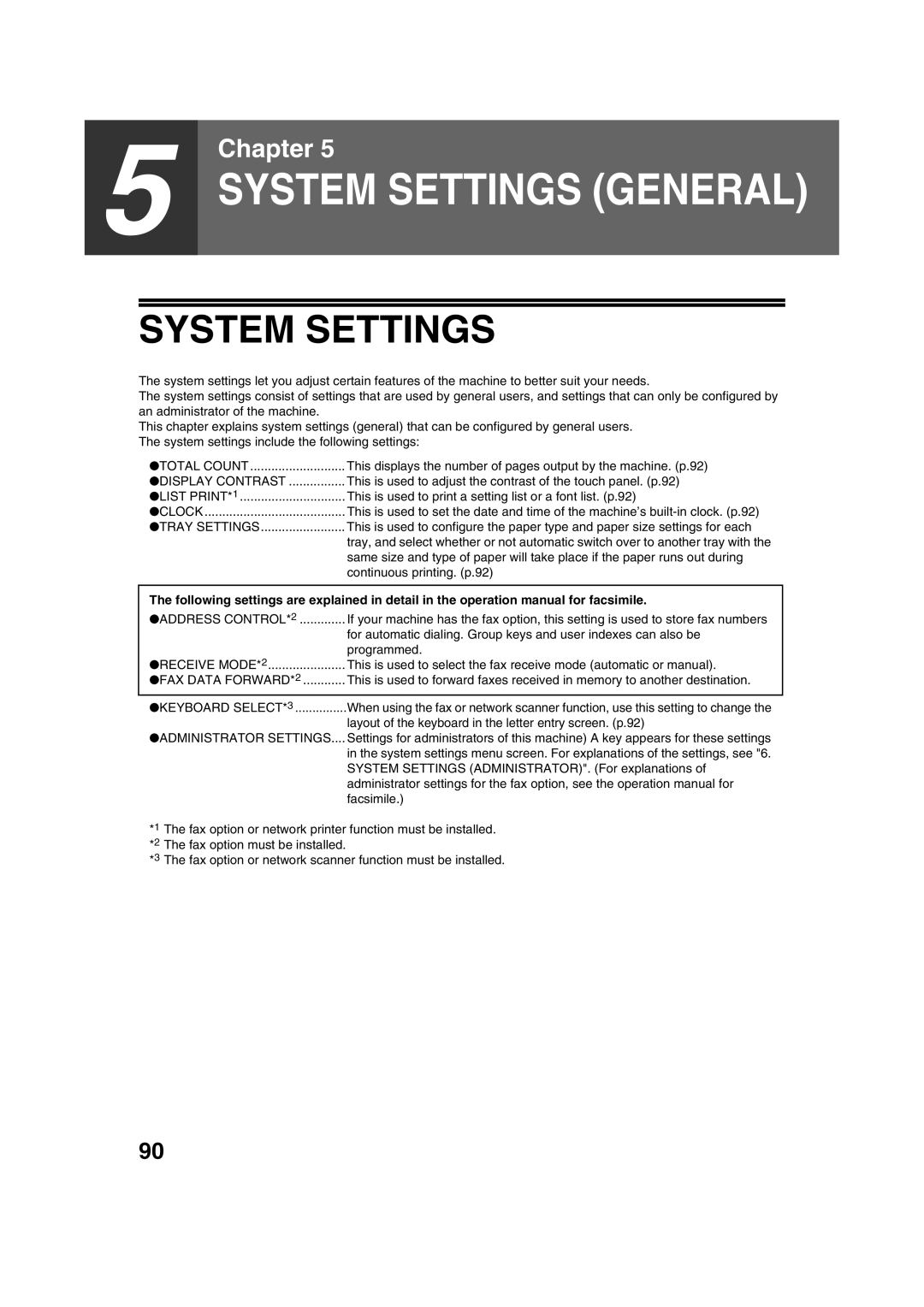 Sharp TINSE2026QSZZ operation manual System Settings 