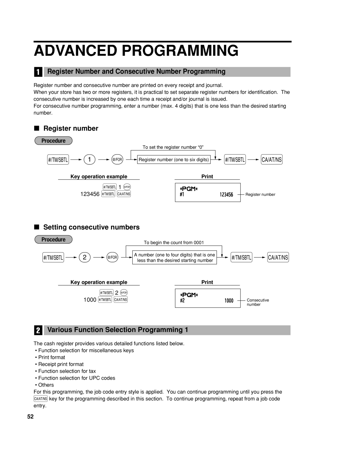 Sharp TINSZ2602RCZZ, XE-A406 instruction manual Advanced Programming, S1 @, S2 @ 