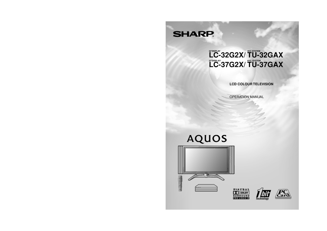 Sharp TU-32GAX, LC-32G2X warranty LC-37G2X/ TU-37GAX, Odisplay 