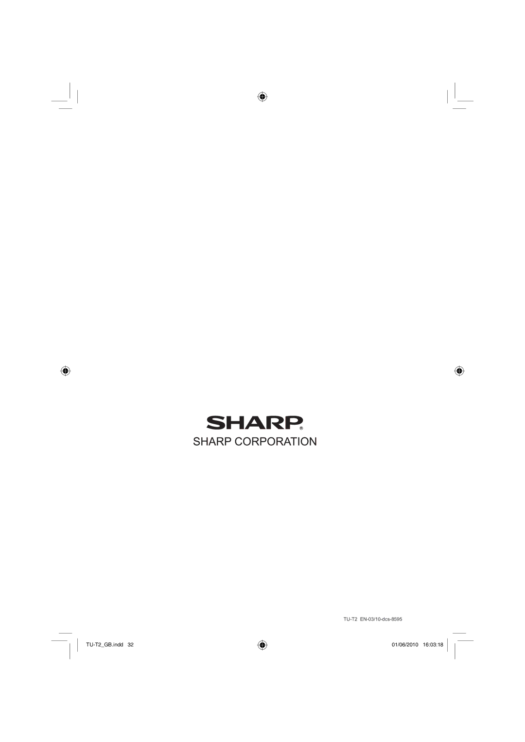 Sharp operation manual TU-T2 EN-03/10-dcs-8595 