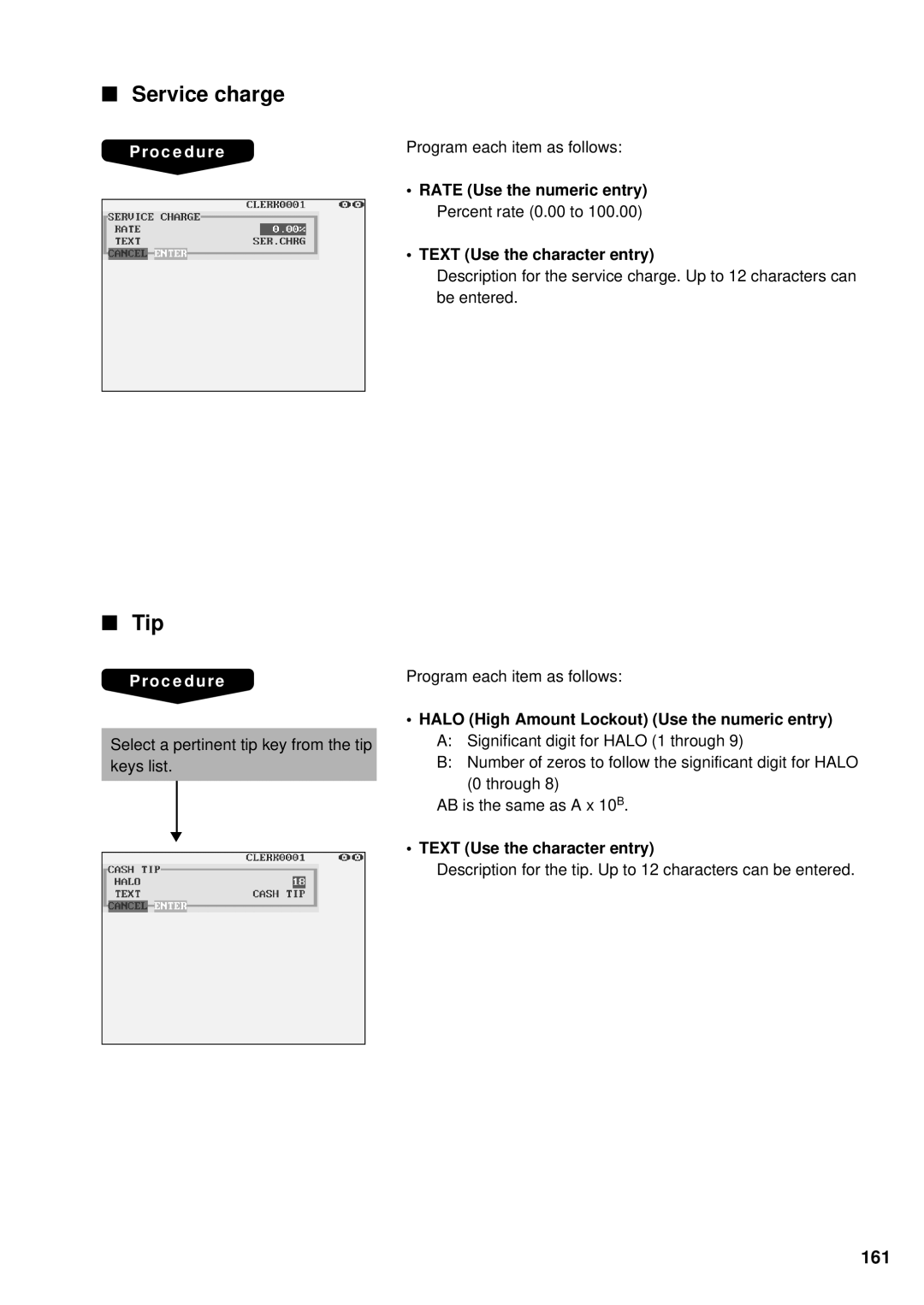 Sharp UP-3300 instruction manual Tip, 161 