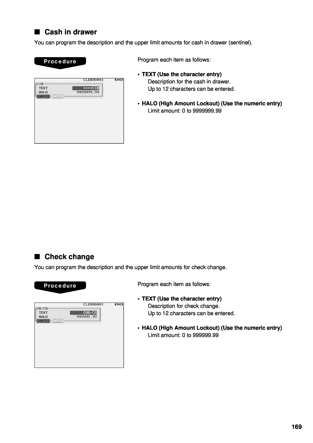 Sharp UP-3300 instruction manual Cash in drawer, Check change, Procedure 